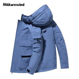 Men's Jackets Winter Down Coat Men 90% White Duck Down Filling Keep Warm Puffer Jacket Men Hooded Big Pocket Outdoor Snow Down Coat M-XXXL 230731