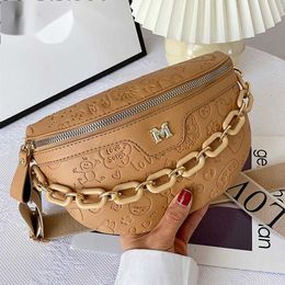 Hbp Crossbody Bags Evening Bag Designer Printing Leather Womens Waist Trend Fanny Pack Shoulder Lady Chain Small Chest Brand Purses 220811