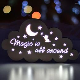 Wall Lamp Personalized Cloud LED Neon Custom Name Night Light For Home Bedroom Living Room Decorations With Remote Controller