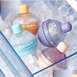 Ice Cream Tools Light Bb Whiskey Ball Cube Mould Summer Cold Drink Round Big Hockey Diy Household Kitchen Bar Accessories Drop Delive Dh5Ea