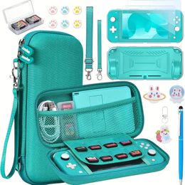 For Switch Lite Case -15-in-1 Lite Accessory Kit With Switch Lite Case, Switch Game Case, Switch Lite Screen Protector, Stand,/Switch Thumb Grip