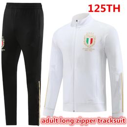 23 24 ITaly 125th adult tracksuit long zipper jacket 125 Years Anniversary survetement jackets Training suit soccer 2023 2024 Italia man football tracksuits set