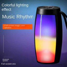 Portable Speakers Mini Bluetooth LED Night Light Super Bass Bluetooth Colourful Atmosphere Lamps Best Gift Decor R230801