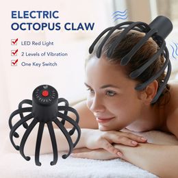 Head Massager Electric Octopus Claw Scalp Antistress Relief Headache Stimulation Vibration Scratcher 230801