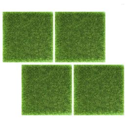 Decorative Flowers Turf Simulation Green Grass Tiles Patio Artificial Imitation Emulated Landscaping Prop Mat