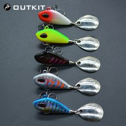 Baits Lures OUTKIT Metal Mini VIB With Spoon Fishing Lure 6g10g17g25g 2cm Tackle Pin Crankbait Vibration Spinner Sinking Bait 230801