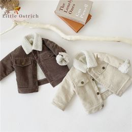 Coat born Baby Girl Boy Corduroy Jacket Infant Toddler Child Autumn Spring Winter Warm Thick Kid Outwear Clothes 0 3Y 230731