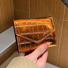 Wallets 2023 Able Women Wallet Stone Pattern Solid Color Handbags Retro Texture Square Bags Pu Leather High Quality