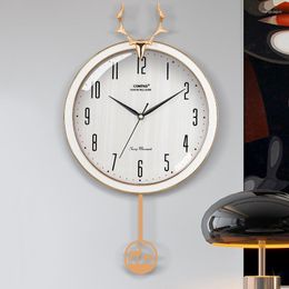 Wall Clocks Alarm Quartz Clock Luxury Minimalist Kitchen Large Stickers Bedroom Relogio De Parede Modern Decoration ZLXP
