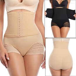 Women's Shapers Sexy Lace Hip Lifter Tummy Control Shapewear Panty Sheath Belly Body Modelling Slimming Underwear High Waist Trainer Shaper