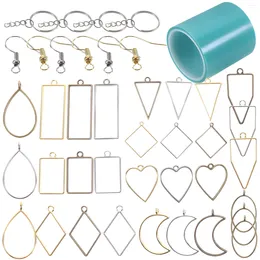 Pendant Necklaces 55 Pcs DIY Metal Frame Resin Decoration Accessories Pendants Round Jewellery Bezel Charms Making