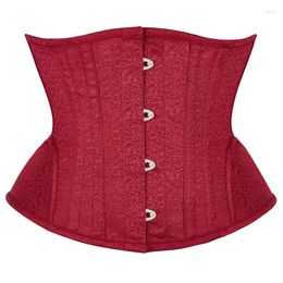 Women's Shapers Underbust Corset Top Sexy Ladies Plus Size 14 Spiral Steel Boned Waist Trainer Cincher Body Shaper Lingerie Fajas