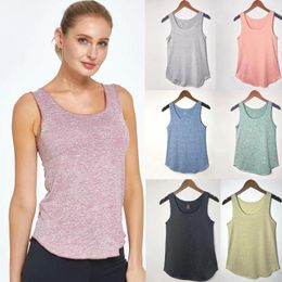 Active Shirts Sports Breathable Bottoming Shirt Women Running Fitness Quick Dry Clothes Sleeveless Loose Yoga Clothing Tops