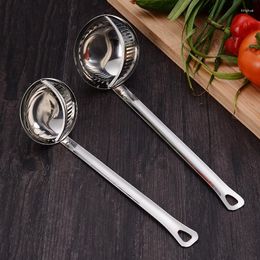 Spoons 2 In 1 Soup Spoon Long Handle Home Ladle Strainer Stainless Steel Cooking Colander Kitchen Porridge Scoop Tableware Tool