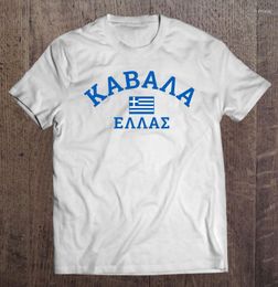 Men's T Shirts Kavala Greece Greek Flag Men T-Shirts Own Design Shirt Printing With Clothing Blouses Korean Style