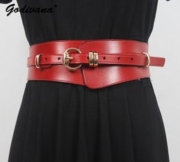 Belts Genuine Leather Wide Belt Female Ornament Dress Shirt Cummerbunds Girdle Corset Tight Fashion All-Match Coat Sweater Waistband