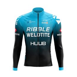 Cycling Jersey Sets Autumn Gradient Color HUUB Long Sleeve Clothing Sports Breathable Men Road Bike MTB Pants 230801