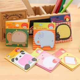 Notes 50 PCs Creative Cartoon Cute Animal Sticky Removable Message Sticker Student Stationery School Supplies 230731