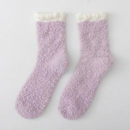 Sports Socks Fuzzy For Women With Grips H Sleep Cosy Winter Soft Fluffy Sock Men Running