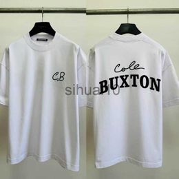 Men's T-Shirts Dropshipping Cole Buxton Tshirts Minimalist Letter Slogan Patch Embroidered Short Sleeved Oversized Men Women CB T-shirt J230731