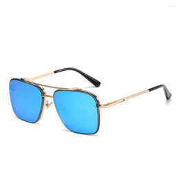 Sunglasses Mens Sunscreen Brand Design Gradient Shades Multi-color Casual Womens Square Punk