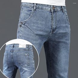 Men's Jeans Men Brand Skinny High Quality Slim Joggers Stretch Casual Blue Classic Version Fashion Youth Male Denim Pants