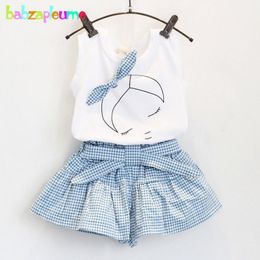 Clothing Sets Summer Baby Girls Clothes Toddler Vest Shorts 2PCS set Children Costume 0 7Year Infant Outfits kidswear BC1152 230731