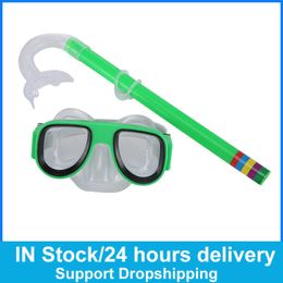 Swimming Goggles Children Snorkelling Gear Kids Diving Mask Set Junior Kids Swim Goggles Anti-fog UV Protection Snorkel Set