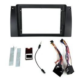 Multimedia car radio navigation framework adapter, Canbus box decoder for B-M-W series 5, E38, E39, E53, X5, Board Adjustment Panel Kit