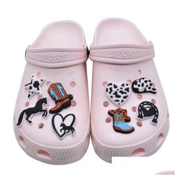 Shoe Parts Accessories Personality Clog Charms Pvc Shoecharms Buckle Flowers Decoration Button Gift Drop Delivery Series Randomly