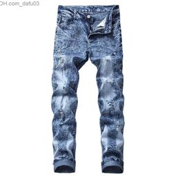 Men's Jeans Mens Jeans Ripped Pants Hole Distressed Stretch Jeans for Men Pants Straight New Brand Slim Plus Size 40 428546390 Z230801