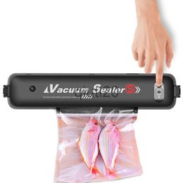 Vacuum Food Sealing Machine Automatic Food Vacuum Sealer with 15 Vacuum Sealer Bags for Food Saving Sous Vide Cooking 100-240V Sealing Packing Machine x0801