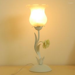 Table Lamps Korean Garden Rose Children's Princess Room Girl's Creativity Warm Wedding Bedroom Bedside Lamp