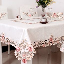 Table Cloth European Style Hollow Home -like Simple Luxurious Rural Rectangular Tablecloth Kitchen Decor