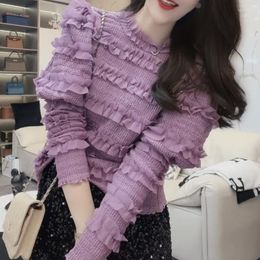 Women's Blouses High Grade Design With Wooden Earrings Blouse Shirt For Women Spring 2023 Unique Fashionable And Beautiful Female