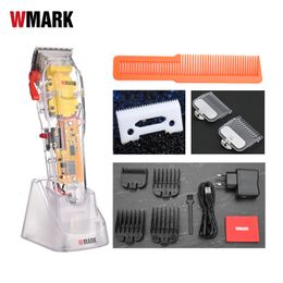 Hair Trimmer WMARK NG-108 NG-118 Transparent Style Rechargeable Hair clipper Professional Cord cordless NG-202 Hair Trimmer 230731