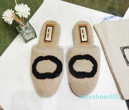 top quality Casual Shoes Women Slides Sandals Designer Slipper Comfortable Wool Soft Warm Fur Mule Size 35-39