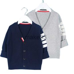 Cardigan British Style Boys Sweaters Elegant Toddler Girls Cardigan School Wear Kids Clothes Children's Knitted Outfit J230801