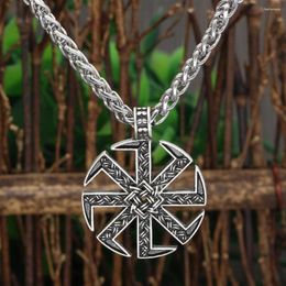 Pendant Necklaces Amulet Pagan Solar Symbol Wheel Nordic Men Jewellery