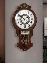 Wall Clocks Clock European Style Premium Shell Living Room Home Fashion Atmosphere Net Red Light Luxury Hanging