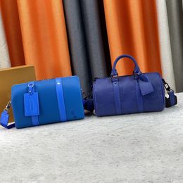 Modedesigner-Tasche, große Kapazität für Herren und Damen, wasserdichte Reisetasche, geprägte Umhängetasche aus Leder, klassische gewebte Umhängetasche, Klein Blue Wallet Card Bag #46271