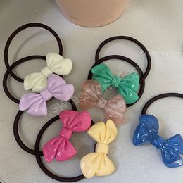 Gentle Cream Color Series Bowknot Headband Simple Rubber Band Tied Hair Sweet Hair Rope Tied-up Hair Elastic Hair Bands