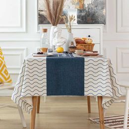 Table Cloth Nordic Fine Wave Restaurant Tablecloth Coffee Table Rectangular Waterproof and Table R230801