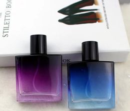10pcs/lot 30ML Colourful Square Glass Perfume Bottle With Sprayer Refillable Empty Travel Spray Cosmetic Container LL