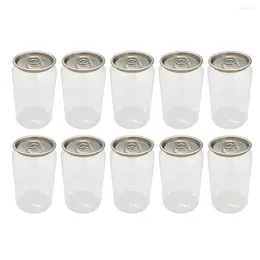 Dinnerware Sets 10 Pcs Storage Containers Transparent Water Bottles Safe Juice PET Packaging Caps Disposable Wrapping Ring-pull