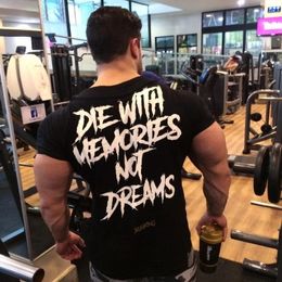 Men's TShirts Men t shirt gyms Fitness Bodybuilding Slim Cotton Shirts Short Sleeve workout male sporting Tee Tops clothing camiseta 230801