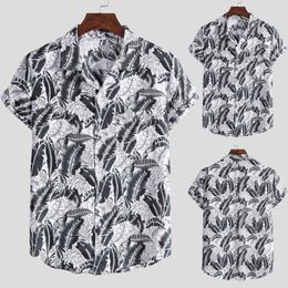 Men's Casual Shirts Short Sleeve Summer Blouse For Men 2023 Printing Shirt T-Shirt Hawaiian Clothes Camisas De Hombre