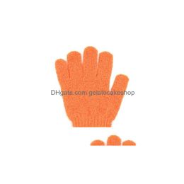 Bath Brushes Sponges Scrubbers Exfoliating Gloves For Shower Body Mas Double Sided Scrubber Mitts Glove Dead Skin Cell Sponge Was Dhgw6