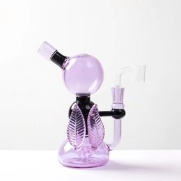 bong Chain ball hookah pipe recycler oil drilling tower pipe ice trap classic smoke Gift Horn bowl Full height 7.4 inches customized Smoking Accessories