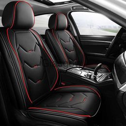 Car Seats Blue Black Patchwork Car Seat Cover Universal Front Seat Cover Leather Vehicle Seat Cushion Accessories Seats Protector Pad Mats x0801